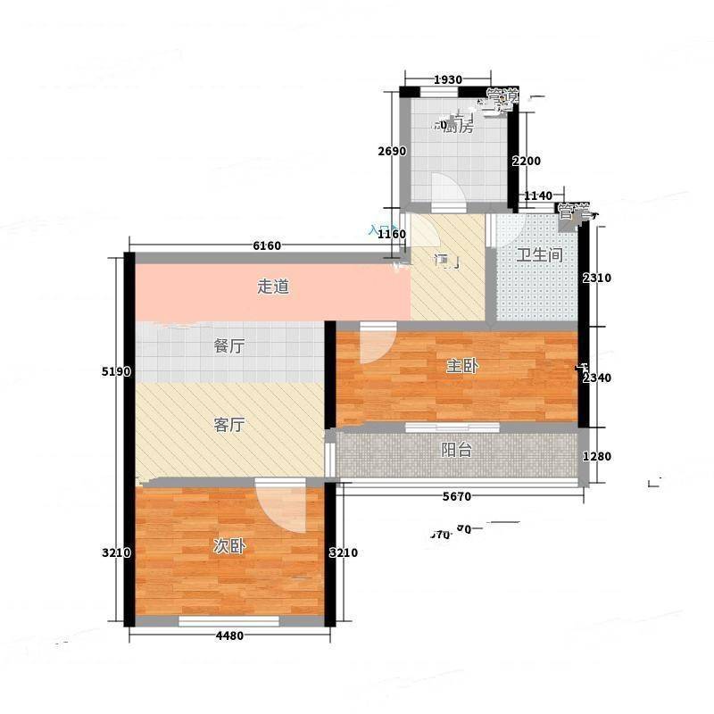 双桥温泉北里2室0厅0卫78㎡户型图