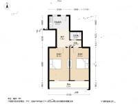 邮科社区2室1厅1卫63㎡户型图