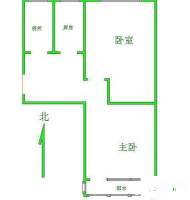 八里庄南里2室1厅1卫59㎡户型图