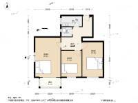 刘家窑北里3室1厅1卫60.8㎡户型图