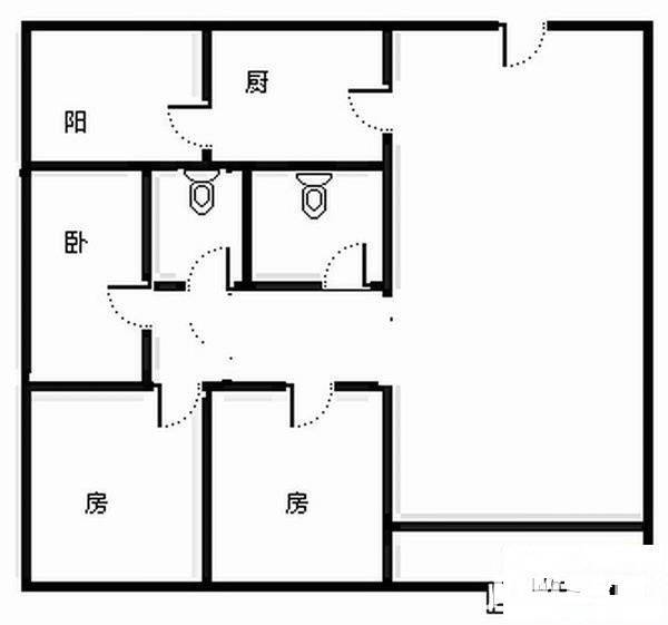 丽骏豪庭3室2厅2卫125㎡户型图