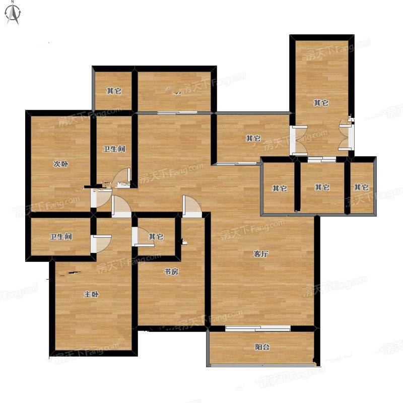 同富路小区3室1厅0卫172㎡户型图