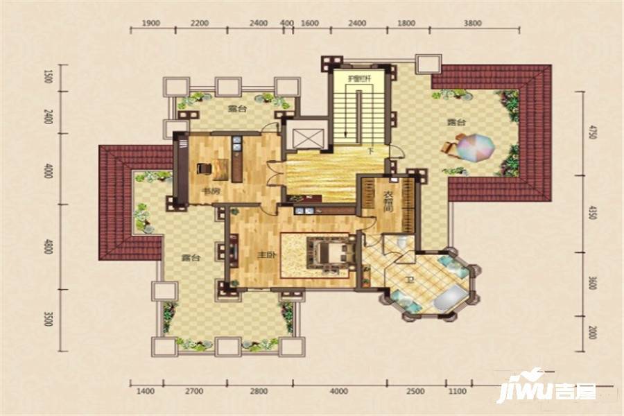 北大资源御湾别墅5室4厅6卫450㎡户型图