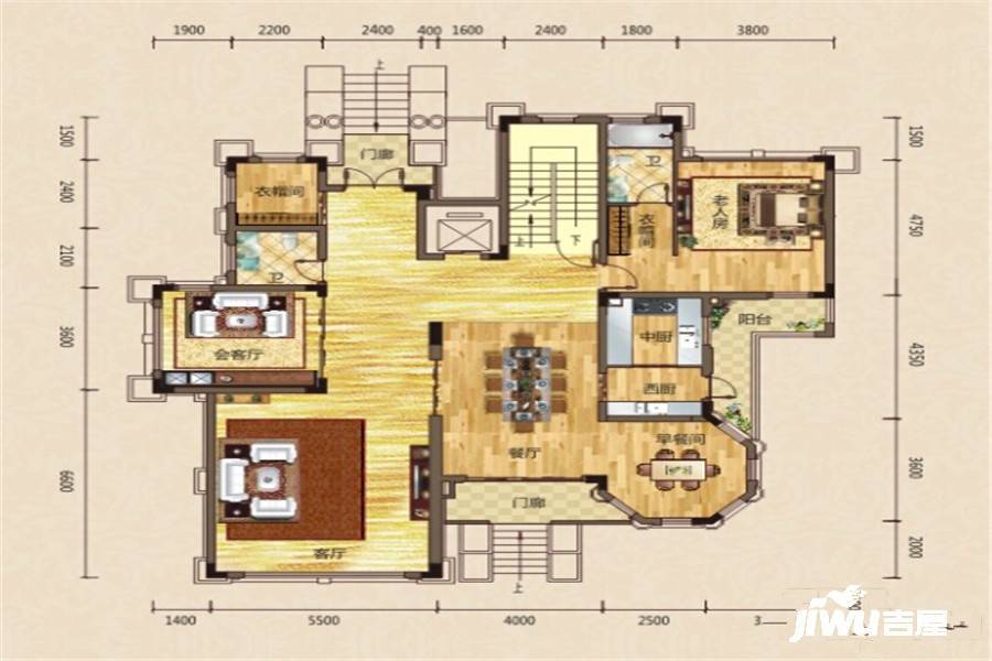 北大资源御湾别墅5室4厅6卫450㎡户型图