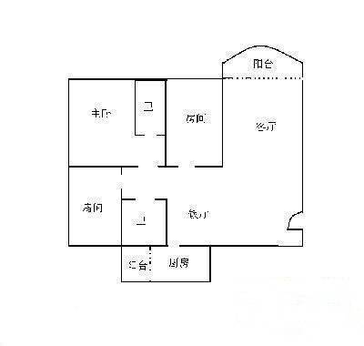 活力康城3室2厅1卫82㎡户型图