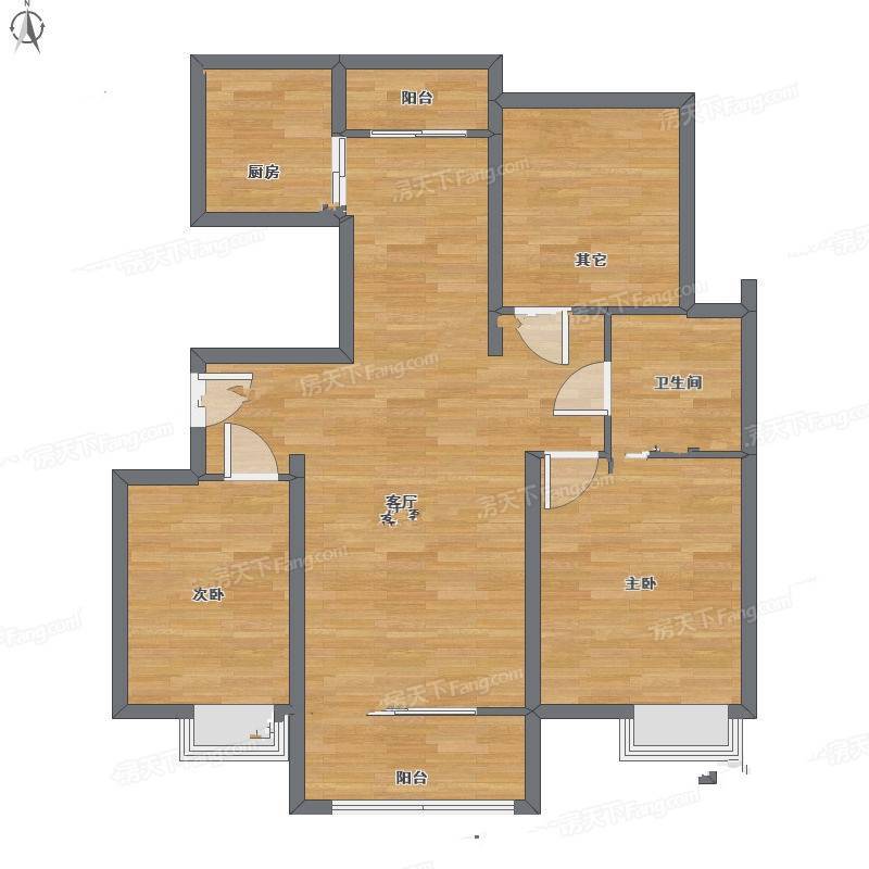 南城鸿福广场2室1厅0卫8㎡户型图