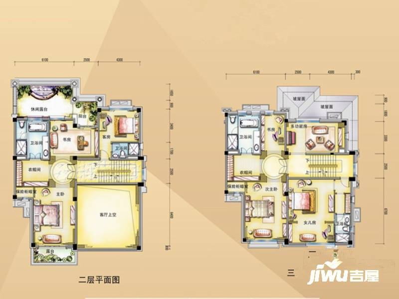 碧桂园柏丽湾别墅4室3厅2卫729㎡户型图