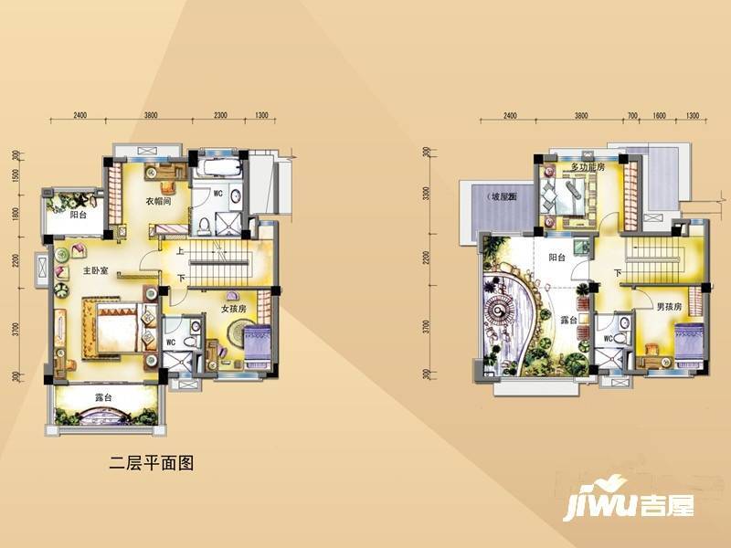 碧桂园柏丽湾别墅4室3厅2卫729㎡户型图