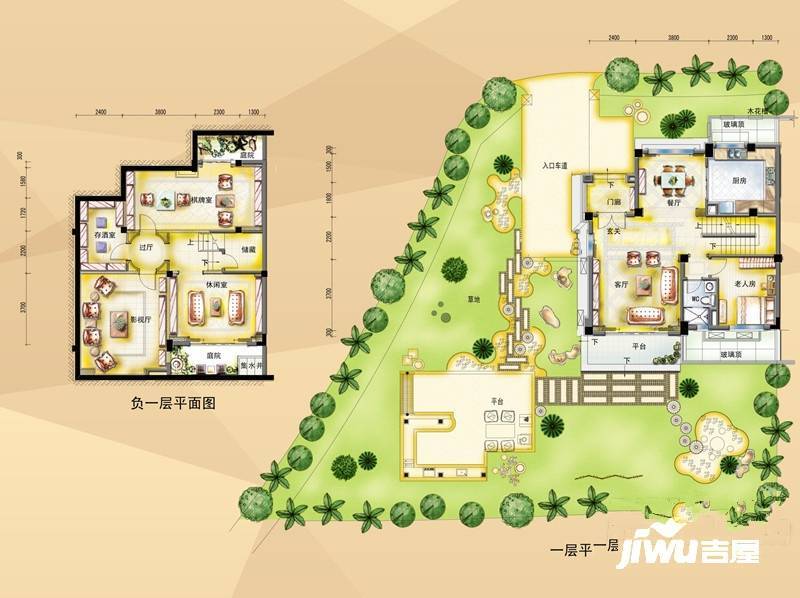 碧桂园柏丽湾别墅4室2厅3卫345㎡户型图