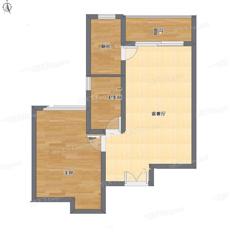 新世界花园叠翠豪庭1室1厅0卫65㎡户型图