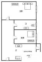 河滨花园2室1厅1卫78㎡户型图