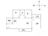 紫荆花园翰林雅苑3室2厅2卫85㎡户型图