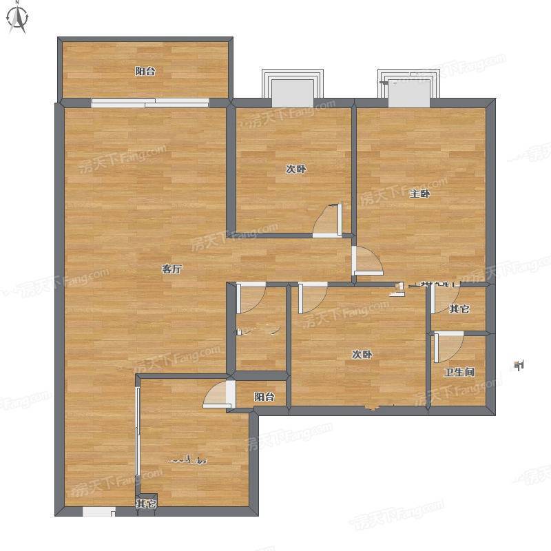 翠怡居住宅3室1厅0卫122㎡户型图