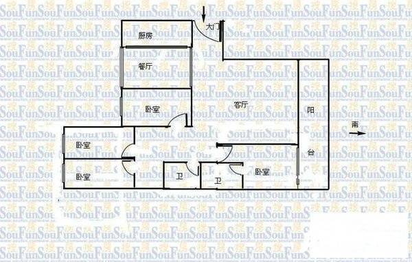 星河传说聚星岛A区4室2厅2卫182㎡户型图