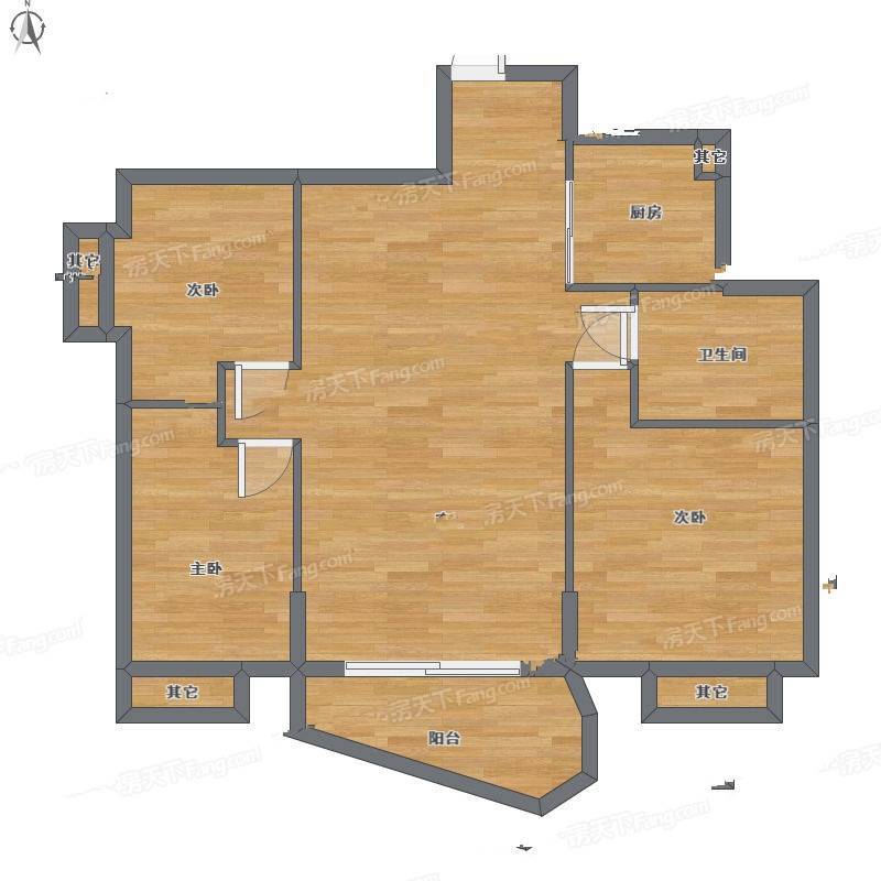 阳光澳园3室1厅0卫95㎡户型图