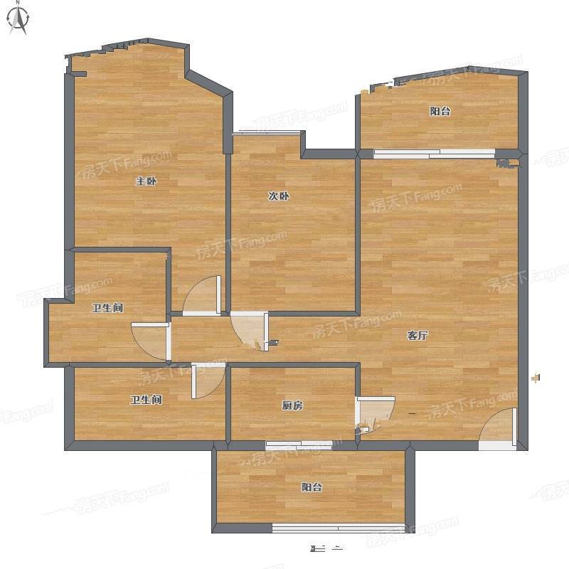 三屯花园2室1厅0卫128㎡户型图