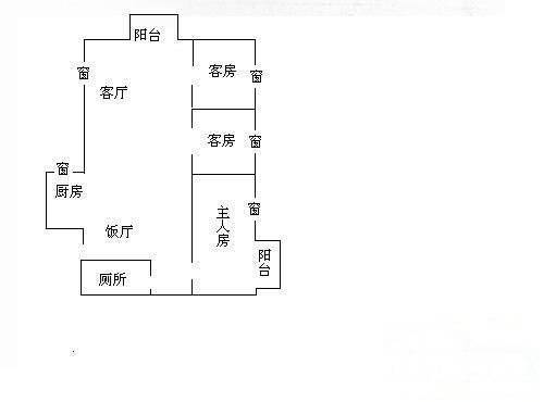 人民银行宿舍(东城)3室2厅1卫105㎡户型图