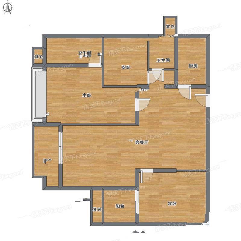 第一国际3室1厅0卫140㎡户型图