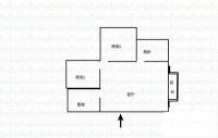 石龙旧城区住宅2室1厅1卫80㎡户型图