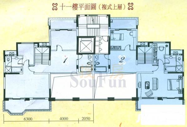 紫荆花园别墅5室2厅3卫241.2㎡户型图