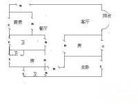 富怡物业3室1厅1卫135㎡户型图