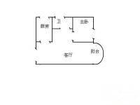 富怡物业1室1厅1卫55㎡户型图