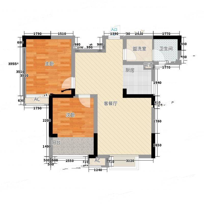 佳兆业水岸山城公寓2室0厅0卫87㎡户型图