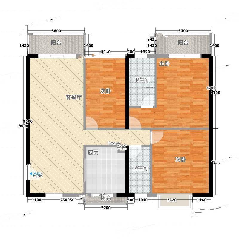 世纪新潮3室0厅0卫145㎡户型图