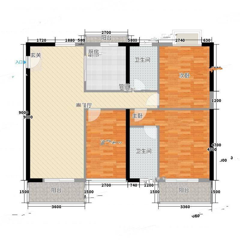 世纪新潮3室0厅0卫146㎡户型图