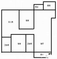 海杨城三期4室2厅2卫120㎡户型图