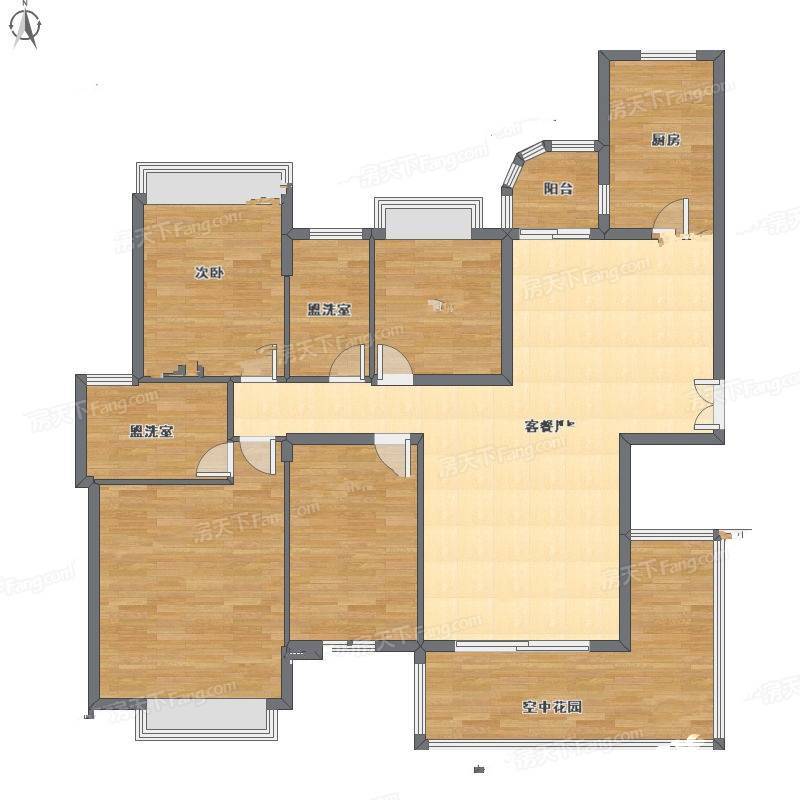 松山湖和堂4室2厅0卫166㎡户型图