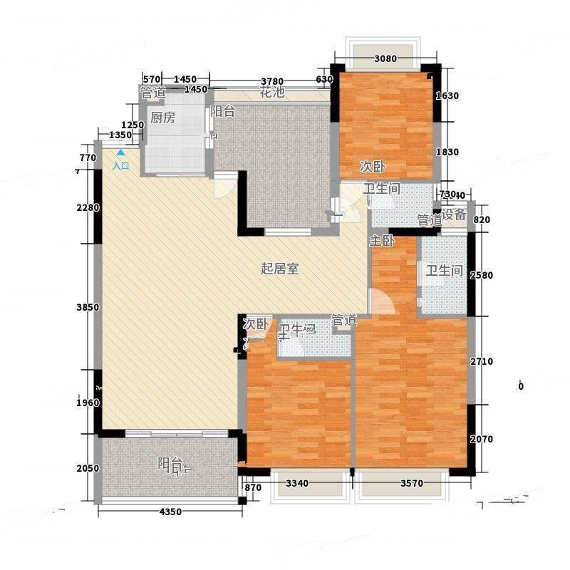 松山湖和堂3室0厅0卫165㎡户型图