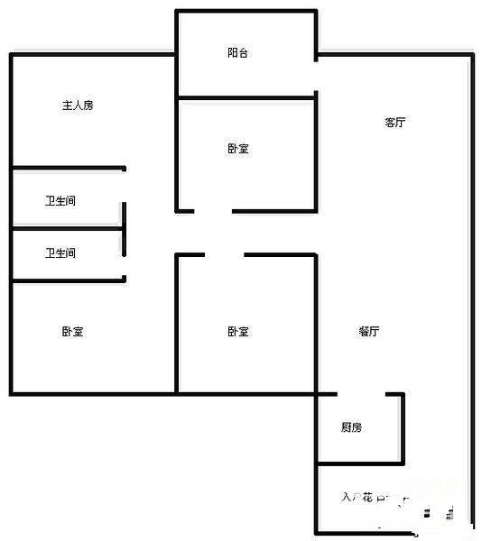 锦绣山河4室2厅2卫142㎡户型图