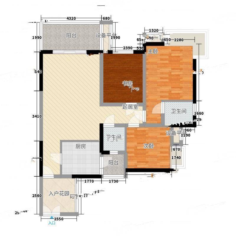 华景商厦住宅3室0厅0卫132㎡户型图