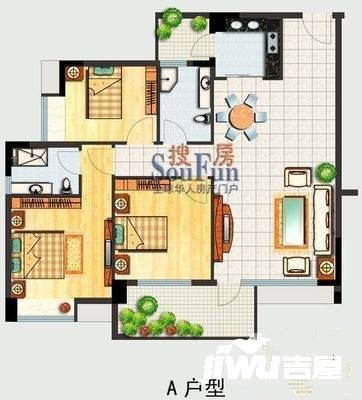 堑头住宅2室2厅2卫300㎡户型图