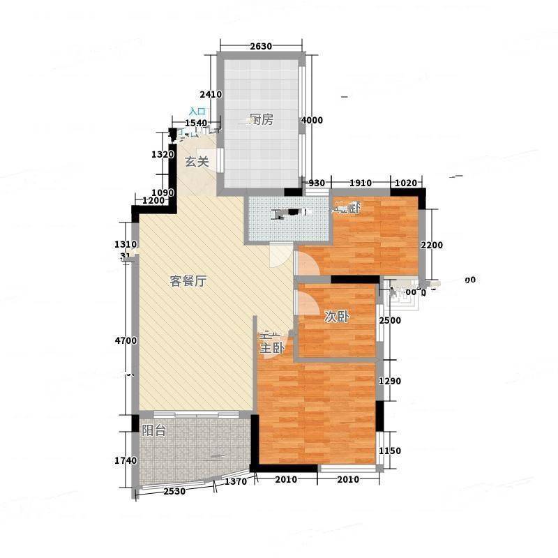 樟村万德楼3室0厅0卫128㎡户型图