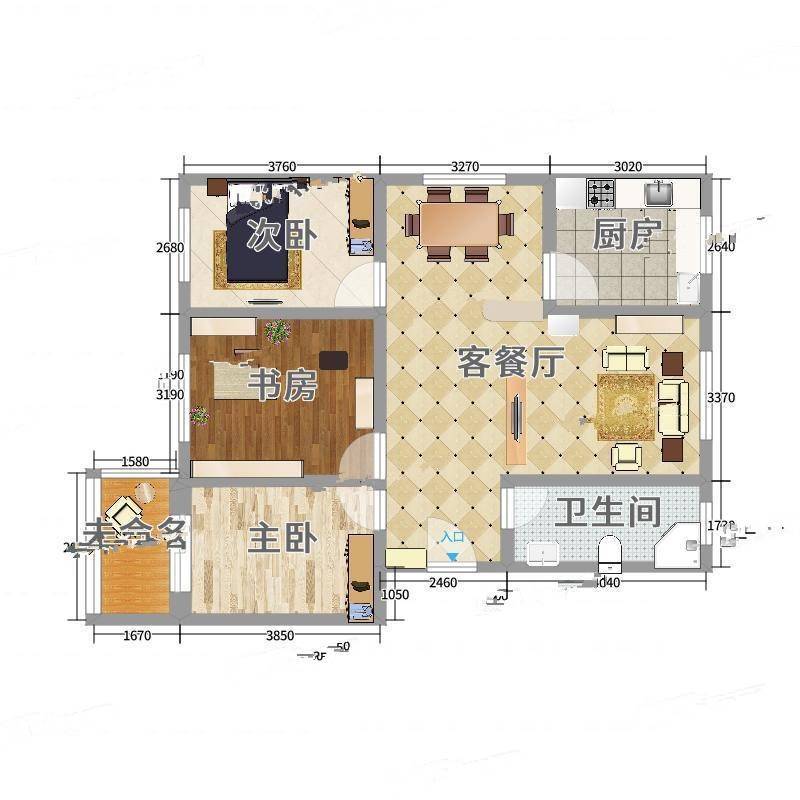 南石社区3室0厅0卫94㎡户型图