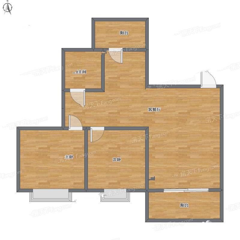 大华公园世家康华苑一期2室1厅0卫94㎡户型图