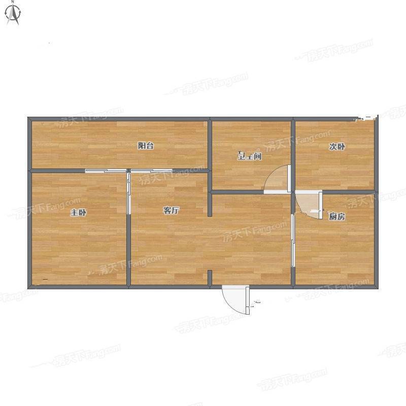 世纪非凡怡园2室1厅0卫60㎡户型图