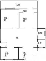 铁路新村杨浦3室1厅1卫68㎡户型图