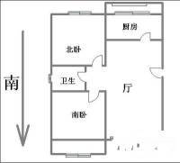 杨浦大楼2室1厅1卫89㎡户型图