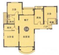 茂盛城市花园一期4室1厅1卫115㎡户型图