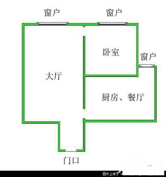 正文花园1室2厅1卫72㎡户型图