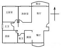 沁春名邸1室2厅1卫64㎡户型图