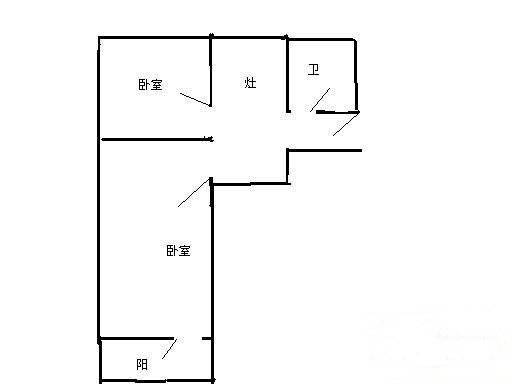 淞南新村2室1厅1卫51㎡户型图