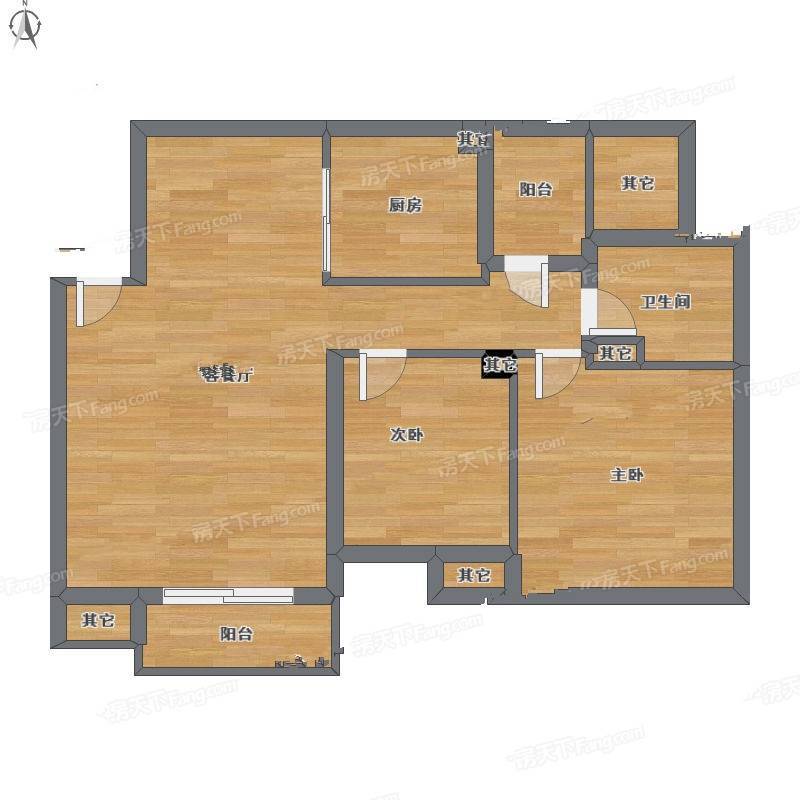 绿地世家2室1厅0卫92㎡户型图