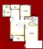 瑞和新苑2室2厅1卫77㎡户型图