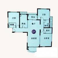 上海康城四期3室2厅2卫130㎡户型图