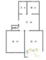 莲浦府邸2室1厅1卫113㎡户型图