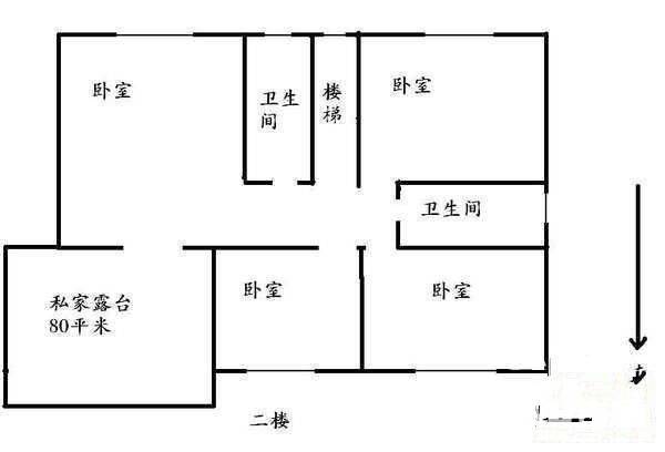 逸流公寓5室3厅3卫189㎡户型图